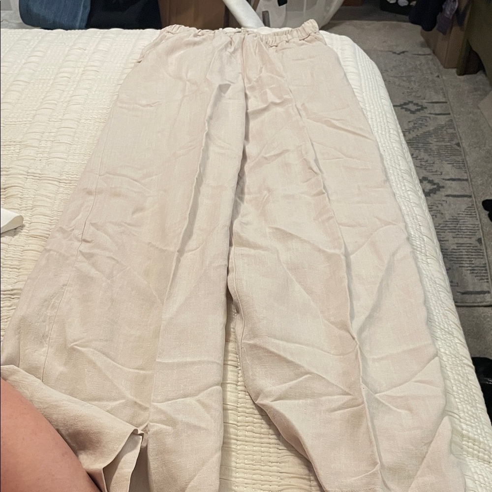 Elegant Cream Women's Trousers